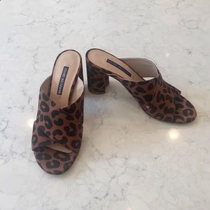 Stuart Weitzman Galene Open Toe Block Heel Mule